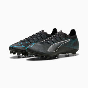 Botines de fútbol para suelo firme/artificial para hombre FUTURE 5 PRO, PUMA Black-PUMA Silver-Bright Aqua, extralarge