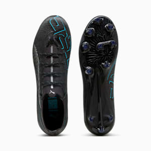 Botines de fútbol para suelo firme/artificial para hombre FUTURE 5 PRO, PUMA Black-PUMA Silver-Bright Aqua, extralarge
