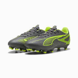 Tacos de fútbol FG/AG ULTRA 5 PLAY, Matte Aged Silver-Yellow Alert-Puma Aged Silver, extralarge