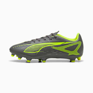 Tacos de fútbol FG/AG ULTRA 5 PLAY, Matte Aged Silver-Yellow Alert-Puma Aged Silver, extralarge