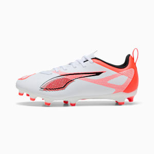 ULTRA 5 PLAY FG/AG Football Boots Youth, PUMA White-PUMA Black-Glowing Red, extralarge-GBR