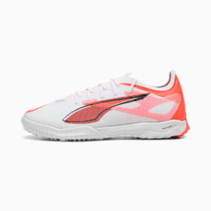 ULTRA 5 PRO CAGE Men's Soccer Cleats, PUMA White-PUMA Black-Glowing Red, extralarge