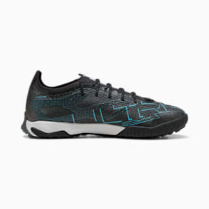 ULTRA 5 PRO CAGE Men's Soccer Cleats, PUMA Black-PUMA Silver-Bright Aqua, extralarge