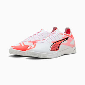 メンズ ウルトラ 5 プロ コート サッカー トレーニングシューズ, PUMA White-PUMA Black-Glowing Red, extralarge-JPN