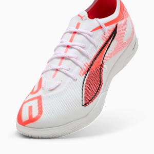 メンズ ウルトラ 5 プロ コート サッカー トレーニングシューズ, PUMA White-PUMA Black-Glowing Red, extralarge-JPN