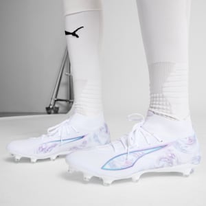ULTRA 5 MATCH+ BRILLIANCE Firm Ground/Artificial Ground Women's Soccer Cleats, PUMA White-PUMA Black-Spring Lavender, extralarge