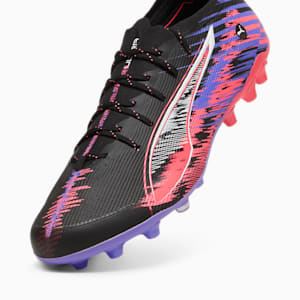 ULTRA 5 ULTIMATE F1® Multi-Ground Men's Soccer Cleats, PUMA Black-PUMA White-Sunset Glow-Dark Amethyst, extralarge