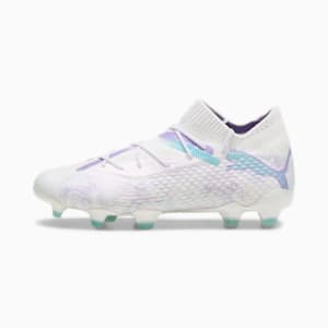 Tacos de fútbol para mujer FUTURE 7 ULTIMATE BL Firm Ground/Artificial Ground, PUMA White-PUMA Black-Spring Lavender, extralarge