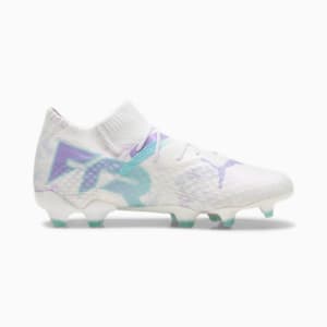 FUTURE 7 ULTIMATE BRILLIANCE Firm Ground/Artificial Ground Women's Soccer Cleats, PUMA White-PUMA Black-Spring Lavender, extralarge