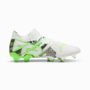 FUTURE 7 ULTIMATE CAMO Firm Ground/Artificial Ground Men's Soccer Cleats, PUMA White-Green Glare-Green Moss-Dusty Green-Eucalyptus, extralarge