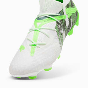 FUTURE 7 ULTIMATE CAMO Firm Ground/Artificial Ground Men's Soccer Cleats, PUMA White-Green Glare-Green Moss-Dusty Green-Eucalyptus, extralarge