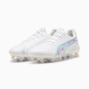 ウィメンズ キング アルティメット ブリリアンス FG/AG サッカースパイク, PUMA White-PUMA Black-Spring Lavender, extralarge-JPN