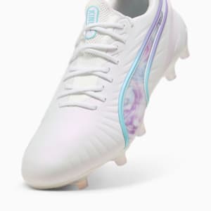 ウィメンズ キング アルティメット ブリリアンス FG/AG サッカースパイク, PUMA White-PUMA Black-Spring Lavender, extralarge-JPN