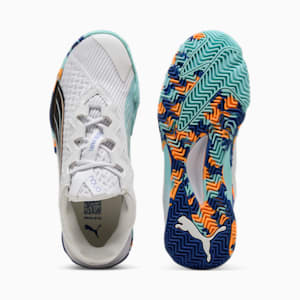 Tenis  NOVA Elite Padel, PUMA White-PUMA Black-Vivid Blue-Heat Fire, extralarge