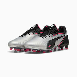 Botines de fútbol para suelo firme/artificial para mujer KING ULTIMATE, PUMA Silver-PUMA Black-Sun Struck-PUMA White, extralarge