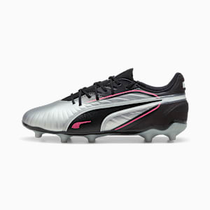 KING MATCH FG/AG Football Boots Youth, PUMA Silver-PUMA Black-Sun Struck-PUMA White, extralarge-GBR
