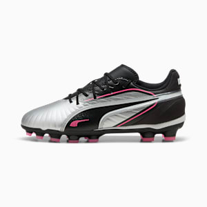 キッズ キング マッチ HG + ミッド サッカー スパイク 20-24cm, PUMA Silver-PUMA Black-Sun Struck-PUMA White, extralarge-JPN