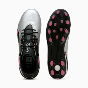 キッズ キング マッチ HG + ミッド サッカー スパイク 20-24cm, PUMA Silver-PUMA Black-Sun Struck-PUMA White, extralarge-JPN