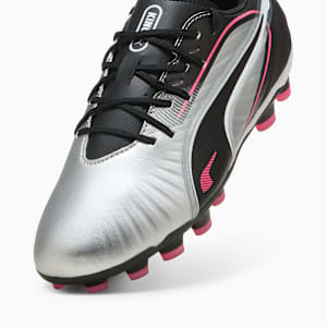 キッズ キング マッチ HG + ミッド サッカー スパイク 20-24cm, PUMA Silver-PUMA Black-Sun Struck-PUMA White, extralarge-JPN