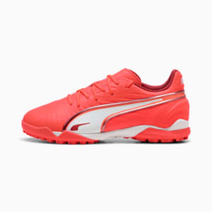 キッズ キング マッチ TT + ミッド サッカー トレーニングシューズ 20-24cm, Glowing Red-PUMA White-Red Fire, extralarge-JPN