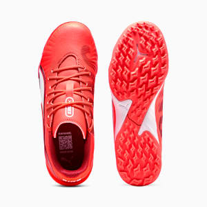 キッズ キング マッチ TT + ミッド サッカー トレーニングシューズ 20-24cm, Glowing Red-PUMA White-Red Fire, extralarge-JPN