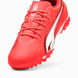 キッズ キング マッチ TT + ミッド サッカー トレーニングシューズ 20-24cm, Glowing Red-PUMA White-Red Fire, extralarge-JPN