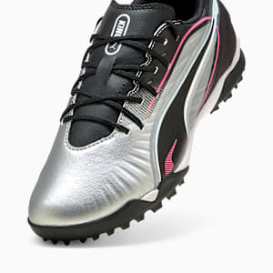 キッズ キング マッチ TT + ミッド サッカー トレーニングシューズ 20-24cm, PUMA Silver-PUMA Black-Sun Struck-PUMA White, extralarge-JPN