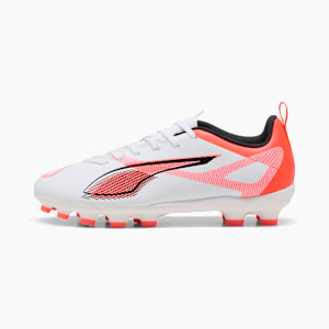キッズ ウルトラ 5 プレイ HG + ミッド サッカー スパイク 20-24cm, PUMA White-PUMA Black-Glowing Red, extralarge-JPN