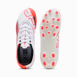 キッズ ウルトラ 5 プレイ HG + ミッド サッカー スパイク 20-24cm, PUMA White-PUMA Black-Glowing Red, extralarge-JPN