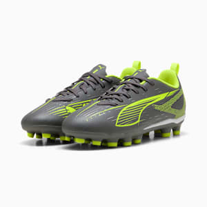 キッズ ウルトラ 5 プレイ HG + ミッド サッカー スパイク 20-24cm, Matte Aged Silver-Yellow Alert-Puma Aged Silver, extralarge-JPN