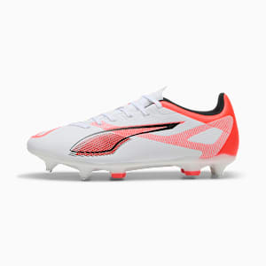 ULTRA 5 PLAY MxSG Football Boots Unisex, PUMA White-PUMA Black-Glowing Red, extralarge-GBR