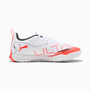 キッズ ウルトラ 5 プレイ TT + ミッド サッカー トレーニングシューズ 20-24cm, PUMA White-PUMA Black-Glowing Red, extralarge-JPN