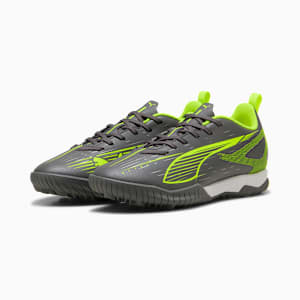 キッズ ウルトラ 5 プレイ TT + ミッド サッカー トレーニングシューズ 20-24cm, Matte Aged Silver-Yellow Alert-Puma Aged Silver, extralarge-JPN
