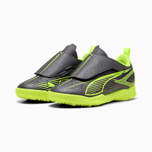 キッズ ウルトラ 5 プレイ V TT サッカー トレーニングシューズ 17-22.5cm, Matte Aged Silver-Yellow Alert-Puma Aged Silver, extralarge-JPN