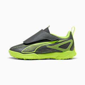 キッズ ウルトラ 5 プレイ V TT サッカー トレーニングシューズ 17-22.5cm, Matte Aged Silver-Yellow Alert-Puma Aged Silver, extralarge-JPN