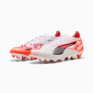 メンズ ウルトラ 5 アルティメット HG サッカー スパイク, PUMA White-PUMA Black-Glowing Red, extralarge-JPN