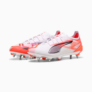 メンズ ウルトラ 5 アルティメット MXSG サッカー スパイク, PUMA White-PUMA Black-Glowing Red, extralarge-JPN