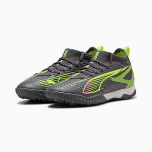 キッズ ウルトラ 5 マッチ TT + ミッド サッカー トレーニングシューズ 20-24cm, Matte Aged Silver-Yellow Alert-Puma Aged Silver, extralarge-JPN