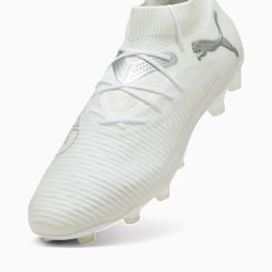 ユニセックス フューチャー 8 プロ HG サッカー スパイク, PUMA White-Matte Silver, extralarge-JPN