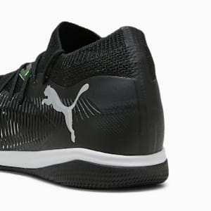 FUTURE 8 MATCH Indoor Training Men's Soccer Cleats, PUMA Black-Cool Light Gray-Fluo Green, extralarge
