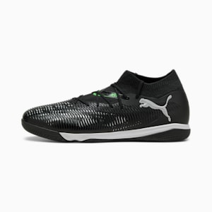 FUTURE 8 MATCH Indoor Training Men's Soccer Cleats, PUMA Black-Cool Light Gray-Fluo Green, extralarge