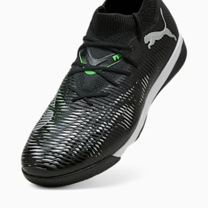 FUTURE 8 MATCH Indoor Training Men's Soccer Cleats, PUMA Black-Cool Light Gray-Fluo Green, extralarge