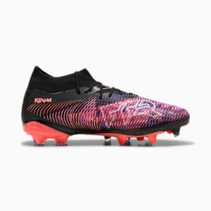 Tacos de fútbol FUTURE 8 MATCH FG/AG para mujer, PUMA Black-PUMA White-Glowing Red, extralarge