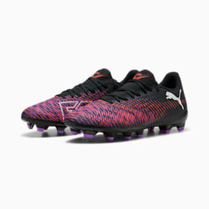 FUTURE 8 PLAY Firm Ground/Artificial Ground Women's Soccer Cleats, PUMA Black-PUMA White-Glowing Red, extralarge