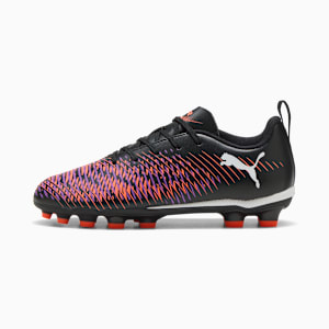 キッズ フューチャー 8 プレイ HG ＋ ミッド サッカー スパイク 20-24.5cm, PUMA Black-PUMA White-Glowing Red, extralarge-JPN