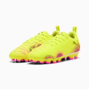キッズ フューチャー 8 プレイ HG ＋ ミッド サッカー スパイク 20-24.5cm, Yellow Alert-PUMA Black-Sun Struck, extralarge-JPN