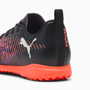 FUTURE 8 PLAY Turf Training Big Kids' Soccer Cleats, PUMA Black-PUMA White-Glowing Red, extralarge