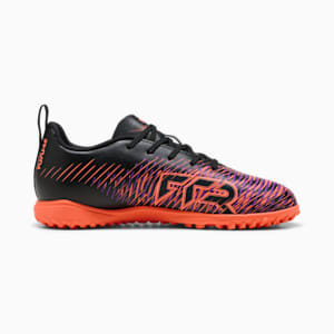 FUTURE 8 PLAY Turf Training Big Kids' Soccer Cleats, PUMA Black-PUMA White-Glowing Red, extralarge