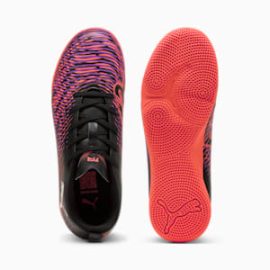 Tacos de fútbol para hombre para entrenamiento en interiores FUTURE 8 PLAY, PUMA Black-PUMA White-Glowing Red, extralarge