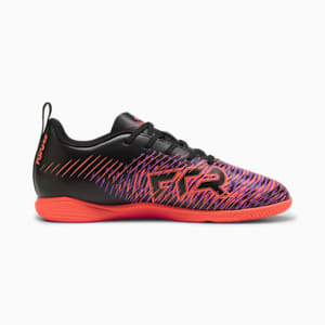Tacos de fútbol para hombre para entrenamiento en interiores FUTURE 8 PLAY, PUMA Black-PUMA White-Glowing Red, extralarge
